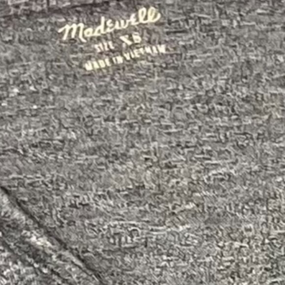 Madewell Whisper Cotton V-Neck Pocket Tee – Heather Gray - Size XS - Picture 5 of 5